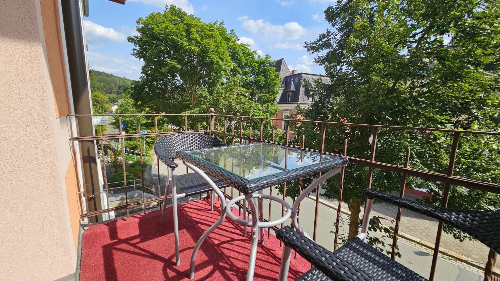 Pension Weisse Rose, Parkplatz, Fruehstueck, Wlan, Zentral Bad Elster Esterno foto